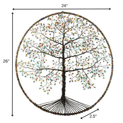 Arbol Sagrado XLG Tree of Life Wall Decor – Large Metal Botanical Wall Art for Home Décor