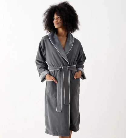 Women’s Plush Microfiber Spa Robe – Soft Cozy Bathrobe for Home, Spa & Relaxation