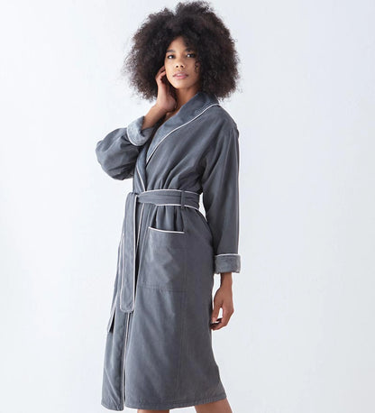 Women’s Plush Microfiber Spa Robe – Soft Cozy Bathrobe for Home, Spa & Relaxation