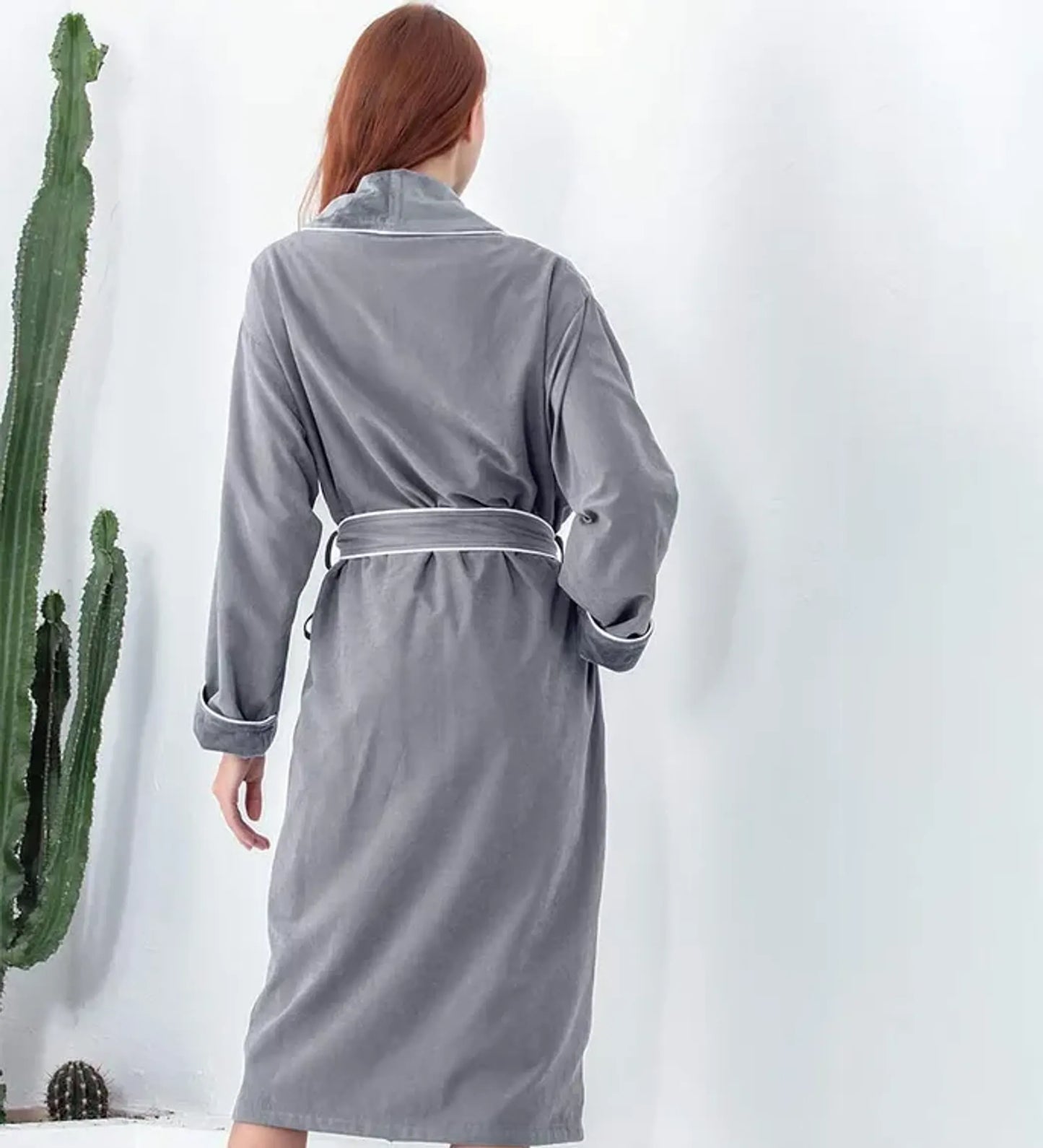 Women’s Plush Microfiber Spa Robe – Soft Cozy Bathrobe for Home, Spa & Relaxation