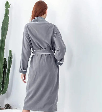 Women’s Plush Microfiber Spa Robe – Soft Cozy Bathrobe for Home, Spa & Relaxation