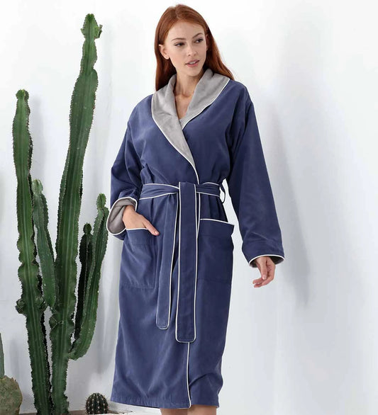 Women’s Plush Microfiber Spa Robe – Soft Cozy Bathrobe for Home, Spa & Relaxation