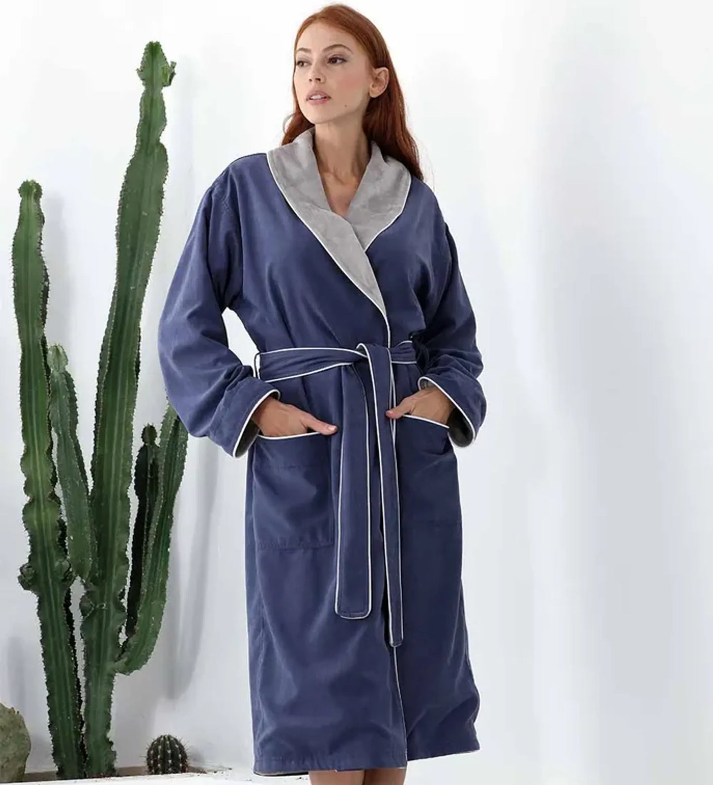 Women’s Plush Microfiber Spa Robe – Soft Cozy Bathrobe for Home, Spa & Relaxation