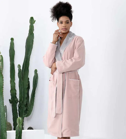 Women’s Plush Microfiber Spa Robe – Soft Cozy Bathrobe for Home, Spa & Relaxation