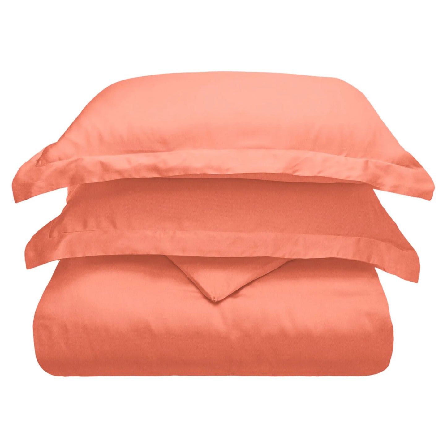 Coral King Cotton Blend 300 Thread Count Washable Duvet Cover Set – Soft Luxury Bedding Set for Bedroom Décor